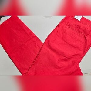 Lane Bryant The 4 Season‎ Slim Ankle Pants Red Mid Rise Size 20